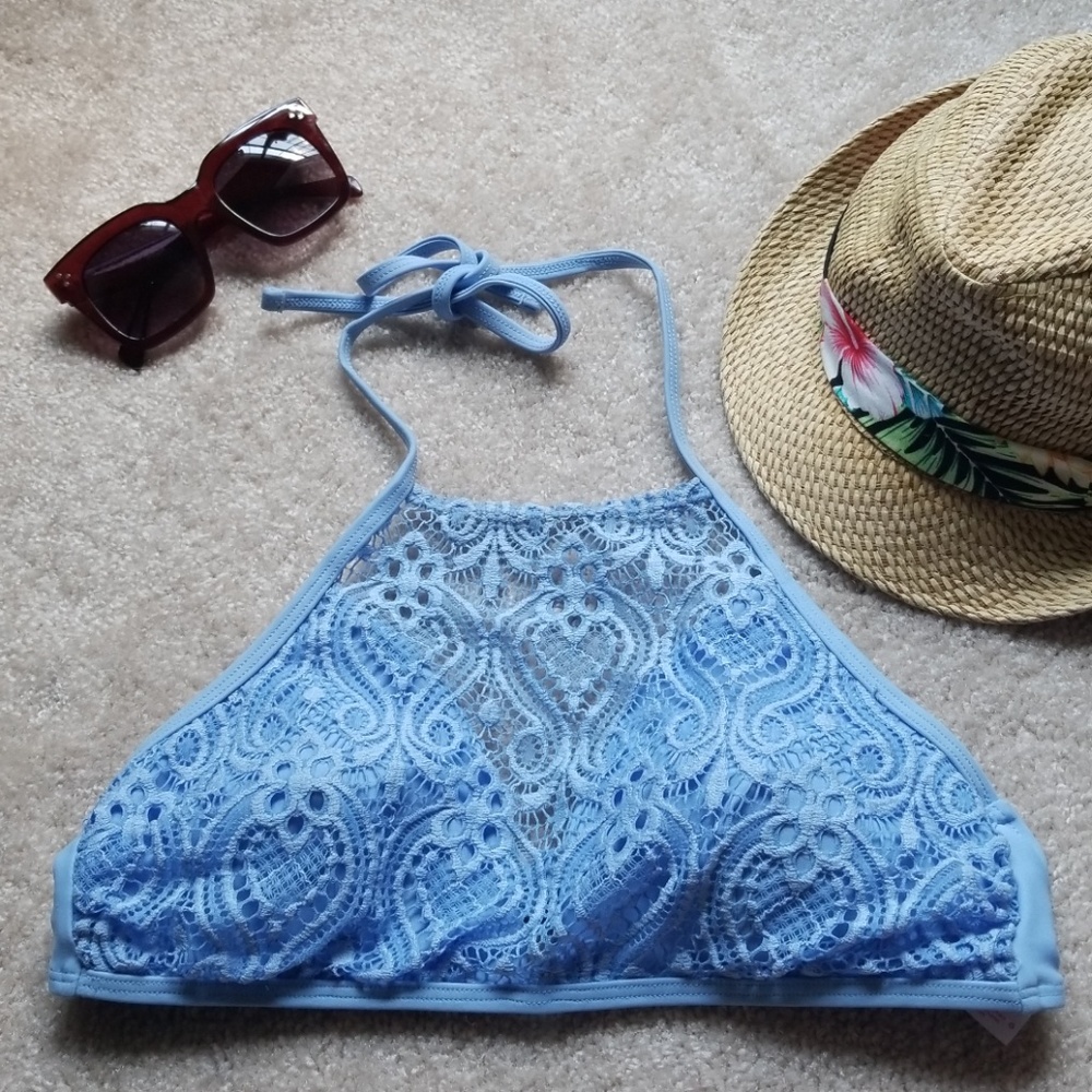 Lavender lace bikini top